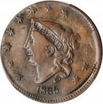 1835 Matron Head Cent. N-9. Rarity-4. Large 8, Large Stars. Noyes Die State D/D--Double Struck--VF-2