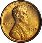 1919 Lincoln Cent. MS-65 RD (PCGS). OGH--First Generation.