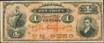 COLOMBIA. Banco del Estado. 1 Peso, 23.2.1900. P-S471. PCGS Fine 15 Apparent. Small Tape Repaired Ed
