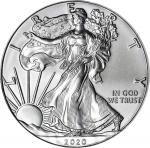2020-(P) Silver Eagle. Emergency Issue. First Day of Issue. MS-69 (PCGS).