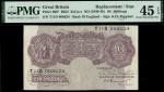 Bank of England, Kenneth Oswald Peppiatt (1934-1949), replacement 10 shillings, ND (1940), serial nu