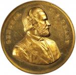 1868 Ulysses S. Grant. DeWitt-USG 1868-3. Gilt Copper. 50.5 mm. By William H. Key. Mint State.