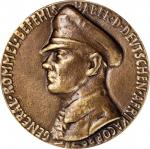 KARL GOETZ MEDALS. Germany - North Africa. Field Marshall Erwin Rommel Cast Bronze Medal, 1941 (thou