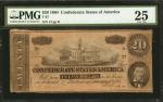 T-67. Confederate Currency. 1864 $20. PMG Very Fine 25. Low Serial Number.