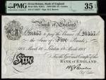 Bank of England, H. G. Bowen, £5, London, 18 March 1901, serial number J/I 28357, (EPM B207a, Pick 3