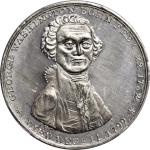 1799 (ca. 1862) Ugly Head Medal. By J.B. Gardiner. Musante GW-715, Baker-89C. White Metal. MS-63 (PC