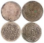 1659-1791西藏唐卡银币4枚一组，EF至AU