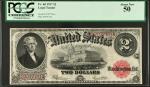 Fr. 60. 1917 $2  Legal Tender Note. PCGS Currency About New 50.
