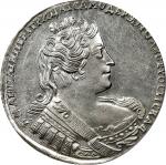 RUSSIA. Ruble, 1733. Moscow (Kadashevsky) Mint. Anna. PCGS MS-62.