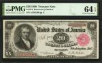 Fr. 374. 1890 $20 Treasury Note. PMG Choice Uncirculated 64 EPQ.