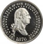 1876 U.S. Centennial Exposition. Lovetts Eight Battles Dollar, No. 8 -- Battle of Trenton. White Met
