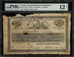 CEYLON. Oriental Banking Corporation. 10 Rupees, 1870. P-S143a. PMG Fine 12 Net. Rust, Paper Damage.