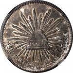 MEXICO. 8 Reales, 1827-Do RL. Durango Mint. NGC AU Details--Spot Removed.