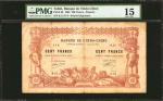 TAHITI. Banque de LIndo-Chine. 100 Francs, 1920. P-6b. PMG Choice Fine 15.