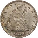 1876 Twenty-Cent Piece. BF-2. Rarity-2. Doubled Die Reverse. MS-62 (PCGS).