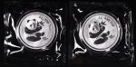 2000年1盎司熊猫银币2枚