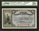 SOUTH AFRICA. Transvaal. 10 Pounds, ND (1890-99). P-S555bs. Specimen. PMG About Uncirculated 55 EPQ.