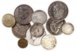 欧洲各国银币一组十一枚，多数法国，清洗过，均VF-AU，建议预览