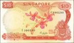 1973年新加坡货币发行局拾圆。替补券。About Uncirculated.