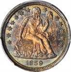 1859-O Liberty Seated Dime. Fortin-103. Rarity-2. Medium O. MS-65+ (PCGS).