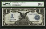 Fr. 233. 1899 $1 Silver Certificate. PMG Choice Uncirculated 64 EPQ.