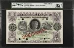 1921-23年香港上海汇丰银行伍拾圆样张 PMG Gem Unc 65 EPQ The Hong Kong & Shanghai Banking Corporation. 50 Dollars