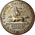 New York--New York. Undated L.B. Lents New-York Circus. Bowers-NY-6600, Rulau-382. Silvered Brass. 3