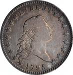 1795 Flowing Hair Half Dollar. O-105, T-25. Rarity-3+. Two Leaves. Fine-15 (PCGS).