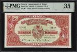 TONGA. Government of Tonga. 1 Pound, 1942. P-11a. PMG Choice Very Fine 35.