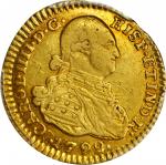 COLOMBIA. 1792-JJ Escudo. Santa Fe de Nuevo Reino (Bogotá) mint. Carlos IV (1788-1808). Restrepo 84.