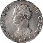 SPAIN. 20 Reales, 1811-M AI. Madrid Mint. Jose Napoleon. NGC MS-62.