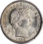 1914-D Barber Dime. MS-65 (PCGS). CAC.