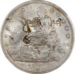1876-S Trade Dollar. Type I/II. Chopmarked (NGC).