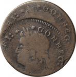 1787 Connecticut Copper. Miller 37.9-e, W-4160. Rarity-5+. Draped Bust Left—Double Struck—VF-20 (PCG