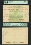 Gouvernment General de LAfrique Equatoriale Francais, 1000 Francs, ND (1940), serie R, serial number