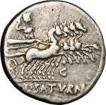 The Roman Republic, L. Appuleius Saturninus. . AR Denarius, 104 BC. Cr. 317/2. B. 3. 3.85 g.  17.5 m