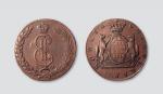 1774年西伯利亚厚重大型铜币