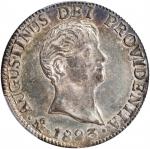 MEXICO. 2 Reales, 1823-Mo JM. Mexico City Mint. Augustin I Iturbide. PCGS MS-61 Gold Shield.
