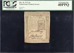 PA-162.  Pennsylvania.  March 20, 1773.  16 Shillings.  PCGS Currency Extremely Fine 40 PPQ.