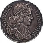 1663年英国查理二世像银币 PCGS SP 45 GREAT BRITAIN. Silver "Petition" Crown Pattern