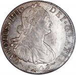 1808-Mo墨西哥8里尔银币，PCGS MS62