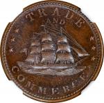 Undated (1861-1865) Sailing Ship / COPPERS 20 PR CT PREMIUM. Fuld-259/445 a. Rarity-2. Copper. Plain