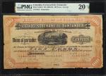 COLOMBIA. Ferrocarril de Santander. 100 Pesos, ND (1880-89). P-S1625r. Remainder. PMG Very Fine 20 N