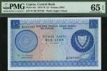 Central Bank of Cyprus, £5, 1 June 1974, serial number N/129 547103, (Pick 44c, TBB B304g), in PMG h