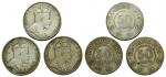 Hong Kong, lot of 3x Silver 50cents, 1905, good fine to very fine (3).