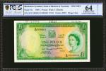 RHODESIA & NYASALAND. Bank of Rhodesia & Nyasaland. 1 Pound, ND (1956-61). P-21s. Specimen. PCGS GSG