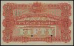 The HongKong and Shanghai Banking Corporation, $50, Specimen Proof, no date (1923), Shanghai, red an