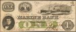 New York, New York. Marine Bank of the City of New York. Oct. 1, 1862. $1. Very Fine.