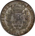 1818-R年巴西960雷斯。里约热内卢造币厂。BRAZIL. 960 Reis, 1818-R. Rio de Janeiro Mint. Joao VI. PCGS AU-58.