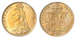 Great Britain. Victoria (1837-1901). Half Sovereign, 1891. Jubilee bust left, rev. Crowned Arms, hig